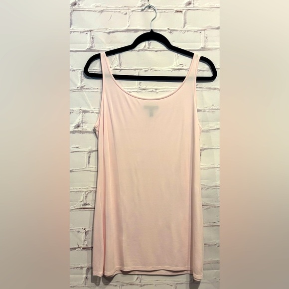 Eileen Fisher Opal stretch 100% silk jersey scoop neck tunic tank size small - Picture 1 of 4